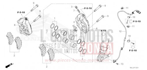 FRONT BRAKE CALIPER (CB1000SP) CB1000SPS de 2025